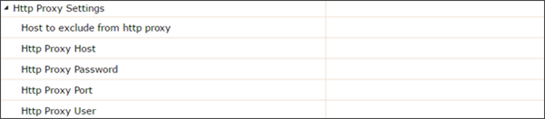 HTTP Proxy Settings