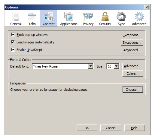 Configuring the display language for the Web Adaptor in Firefox